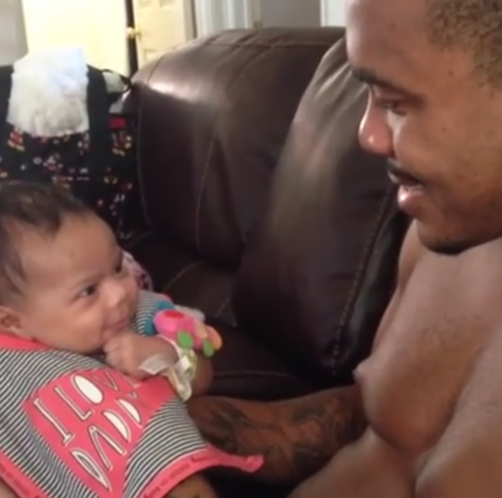 Black Dad Spotlight: You’ll need tissues after watching him embrace his newborn