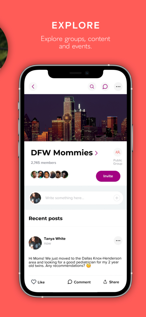 Akina is a social media networking app designed to connect Black mothers